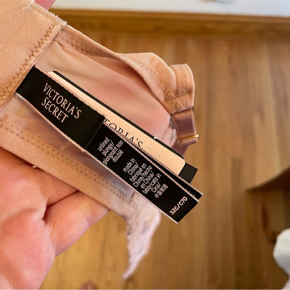 NWT Victorias Secret nude color mesh bra 32C - Picture 7 of 12